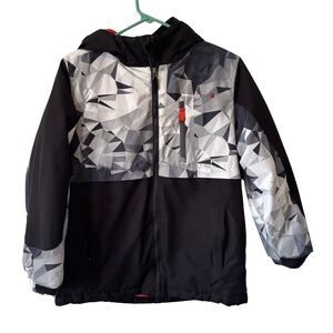 Swiss Tech Black and Gray Kids Fleece Lined Jacket